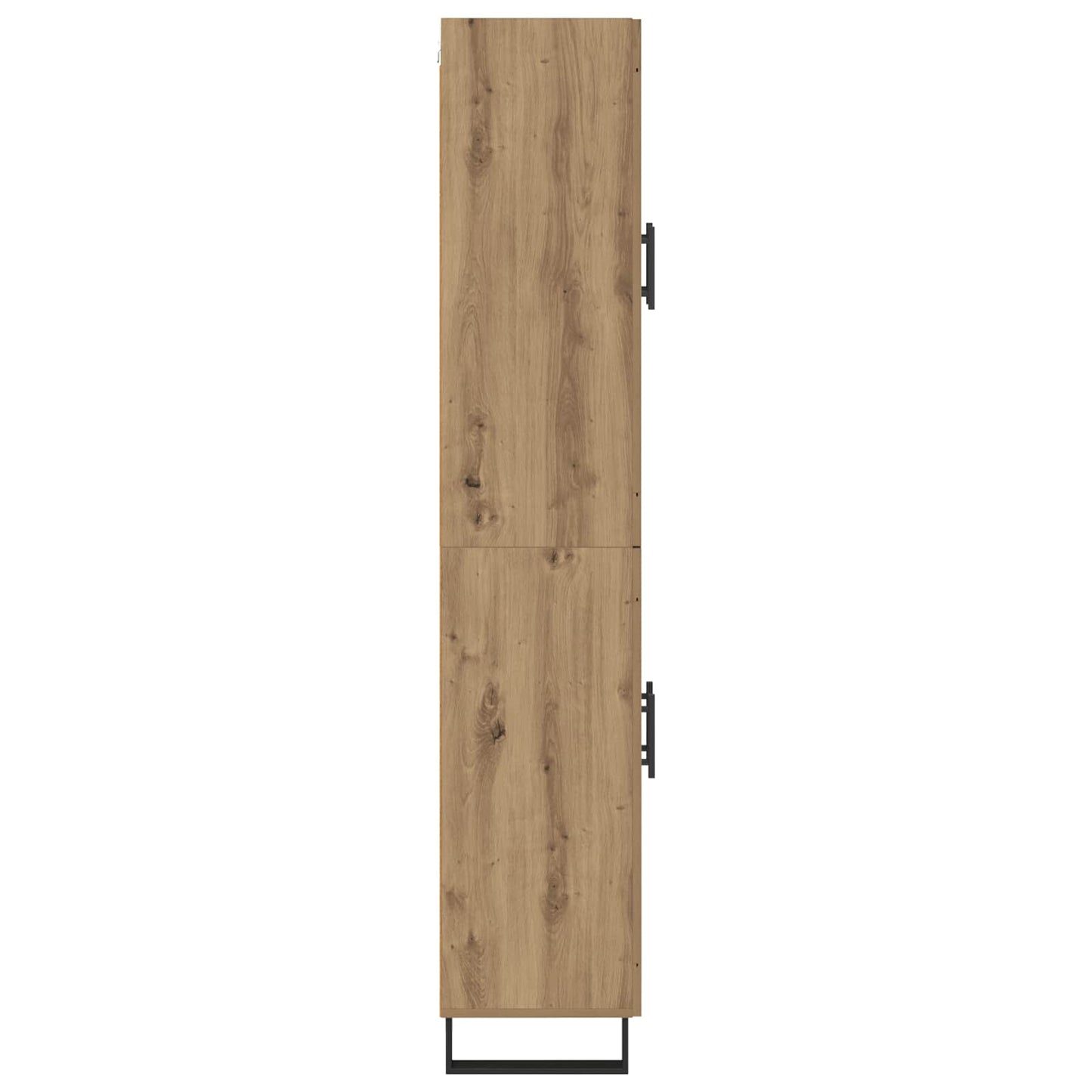 Hoge kast 2 pcs Artisan Eiken Geengineerd Hout en Glas