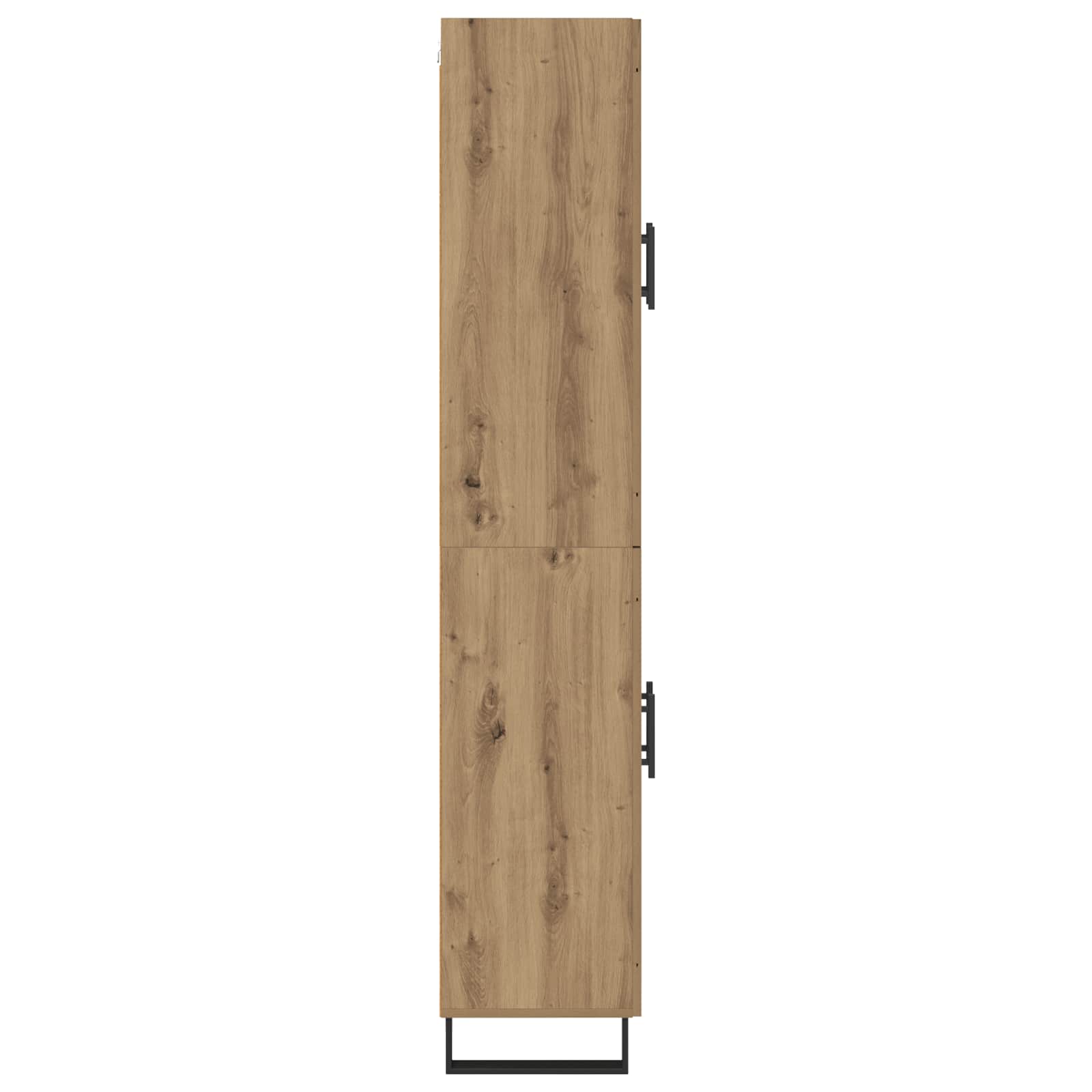 Hoge kast 2 pcs Artisan Eiken Geengineerd Hout en Glas