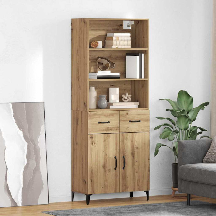 Hoge kast Artisan Eiken 69,5 x 34 x 180 cm Bewerkt hout