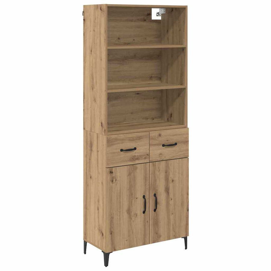 Hoge kast Artisan Eiken 69,5 x 34 x 180 cm Bewerkt hout