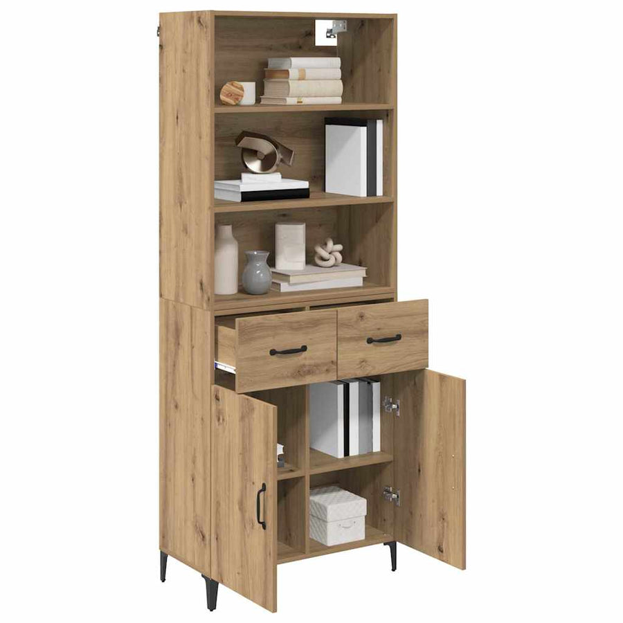 Hoge kast Artisan Eiken 69,5 x 34 x 180 cm Bewerkt hout