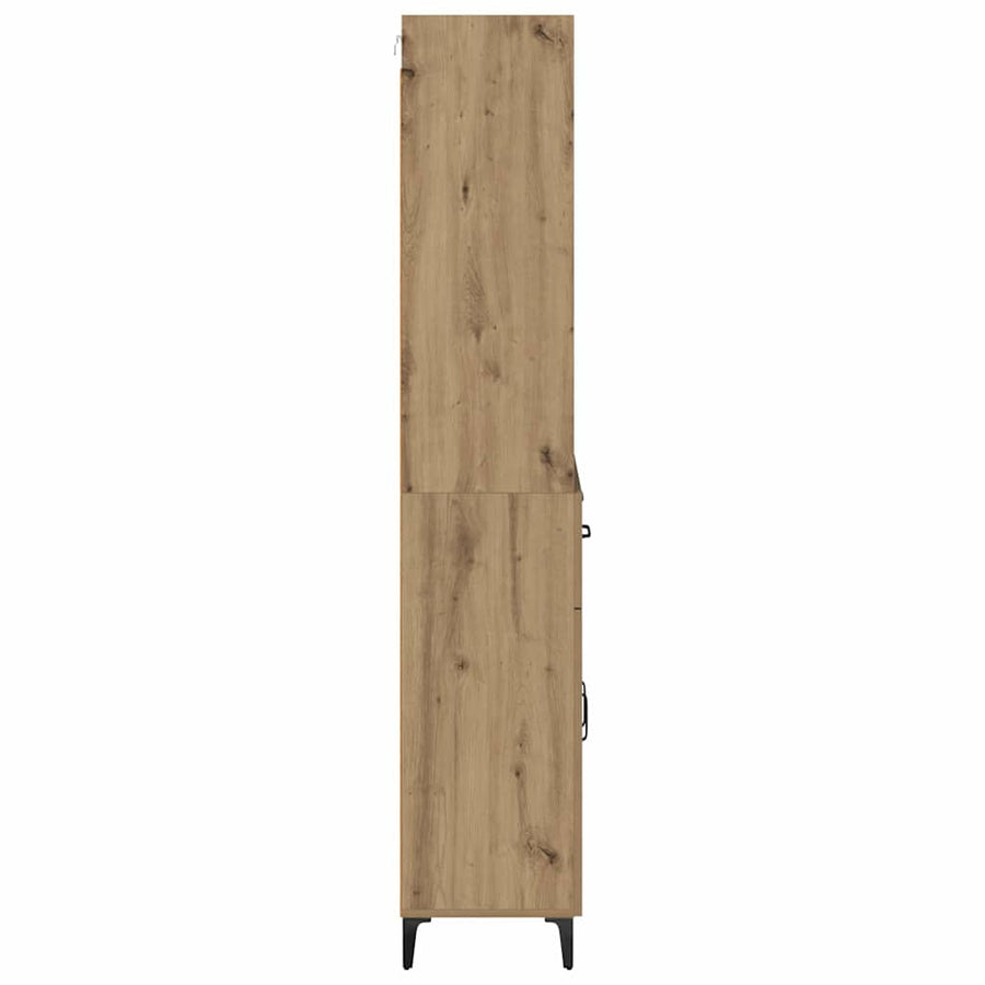 Hoge kast Artisan Eiken 69,5 x 34 x 180 cm Bewerkt hout