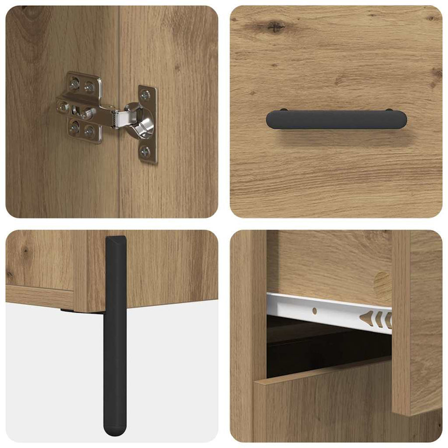 Hoge kast Artisan Eiken 69,5 x 32,5 x 180 cm Bewerkt hout
