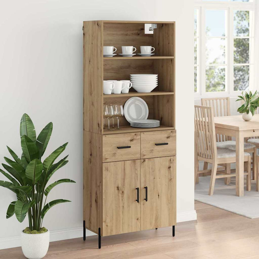 Hoge kast Artisan Eiken 69,5 x 32,5 x 180 cm Bewerkt hout