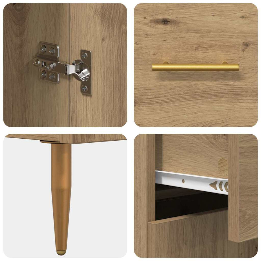 Hoge kast Artisan Eiken 69,5 x 32,5 x 180 cm Bewerkt hout