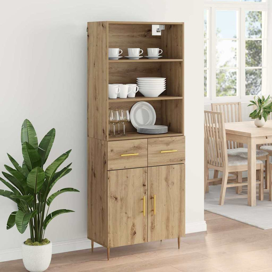 Hoge kast Artisan Eiken 69,5 x 32,5 x 180 cm Bewerkt hout