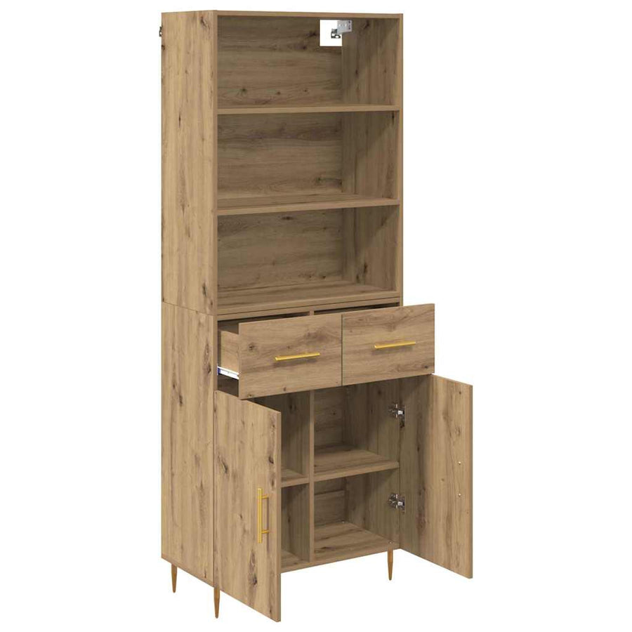 Hoge kast Artisan Eiken 69,5 x 32,5 x 180 cm Bewerkt hout