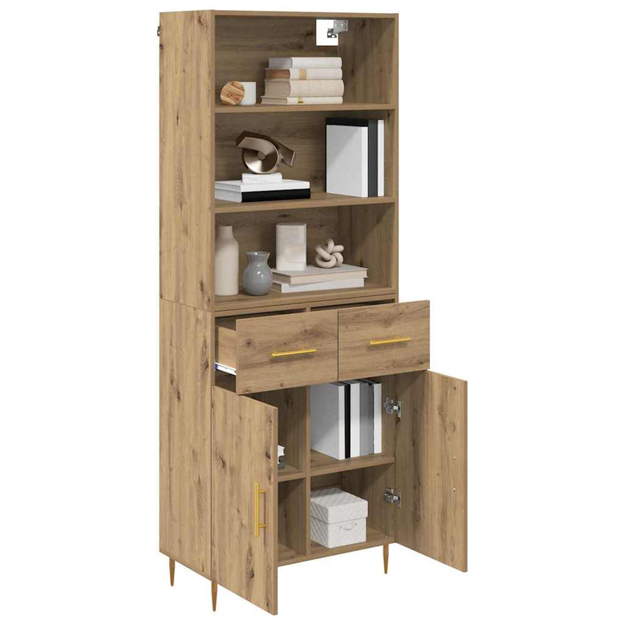 Hoge kast Artisan Eiken 69,5 x 32,5 x 180 cm Bewerkt hout
