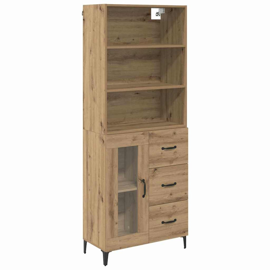 Hoge kast Artisan Eiken 69,5 x 34 x 180 cm Bewerkt hout