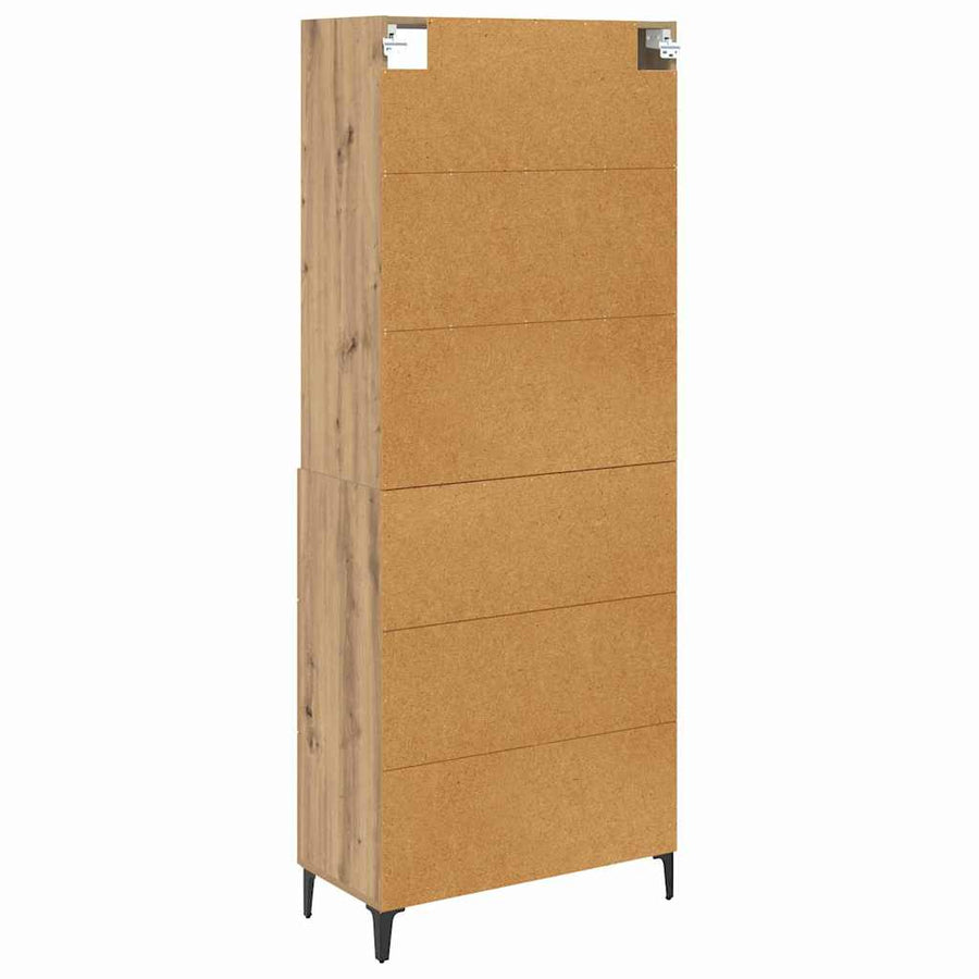 Hoge kast Artisan Eiken 69,5 x 34 x 180 cm Bewerkt hout