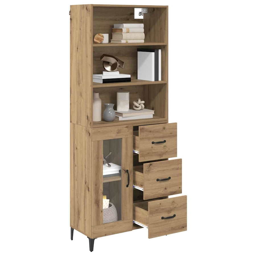 Hoge kast Artisan Eiken 69,5 x 34 x 180 cm Bewerkt hout