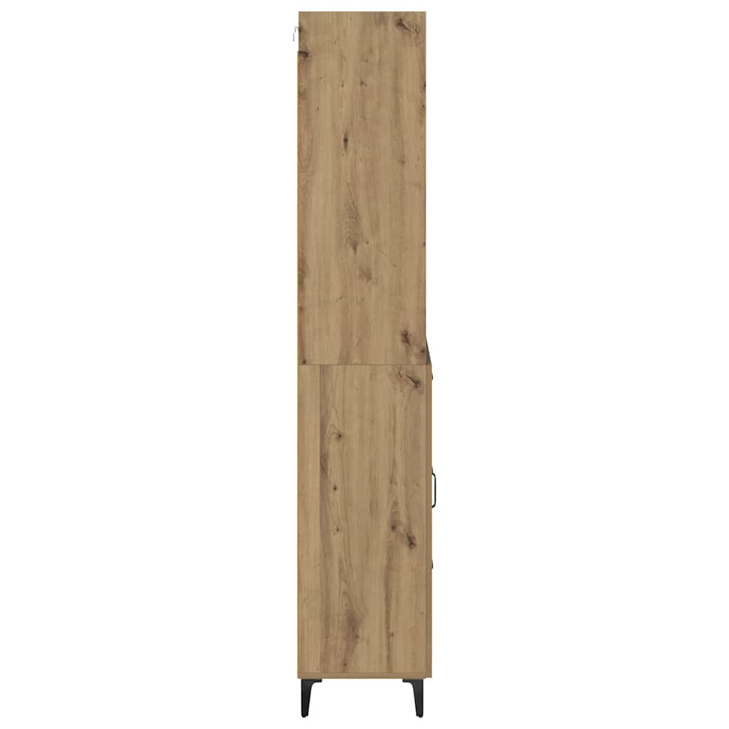Hoge kast Artisan Eiken 69,5 x 34 x 180 cm Bewerkt hout