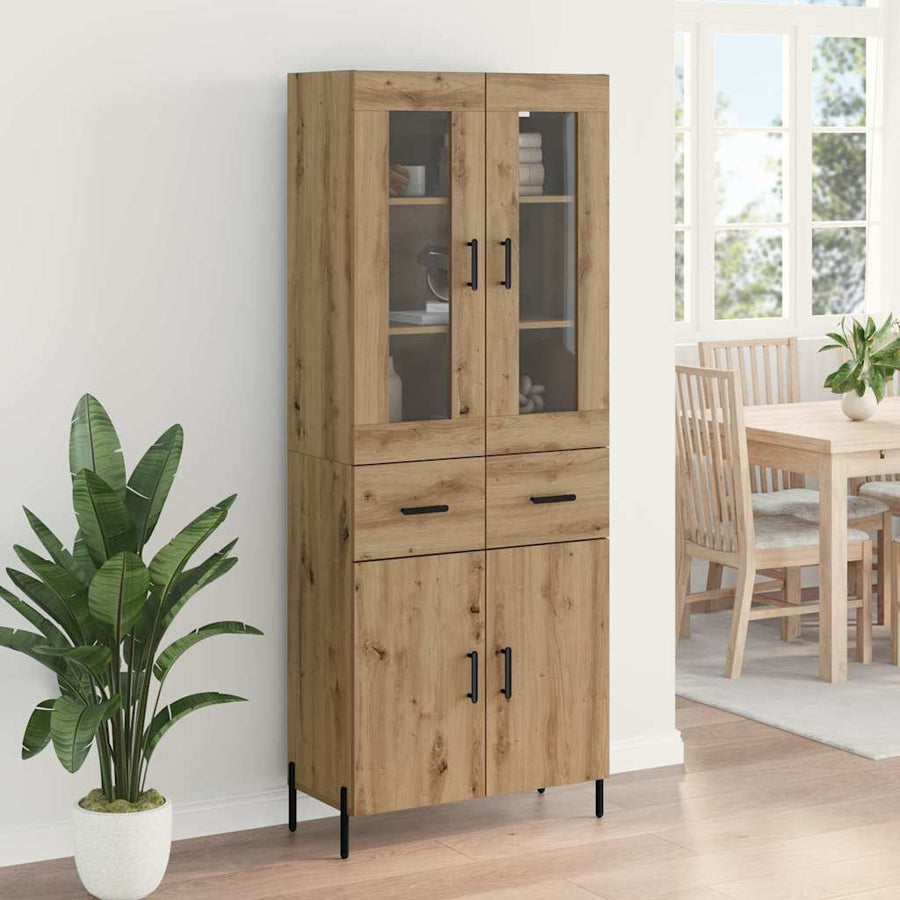 Highboard Artisan Eiken 69,5 x 34 x 180 cm Bewerkt hout