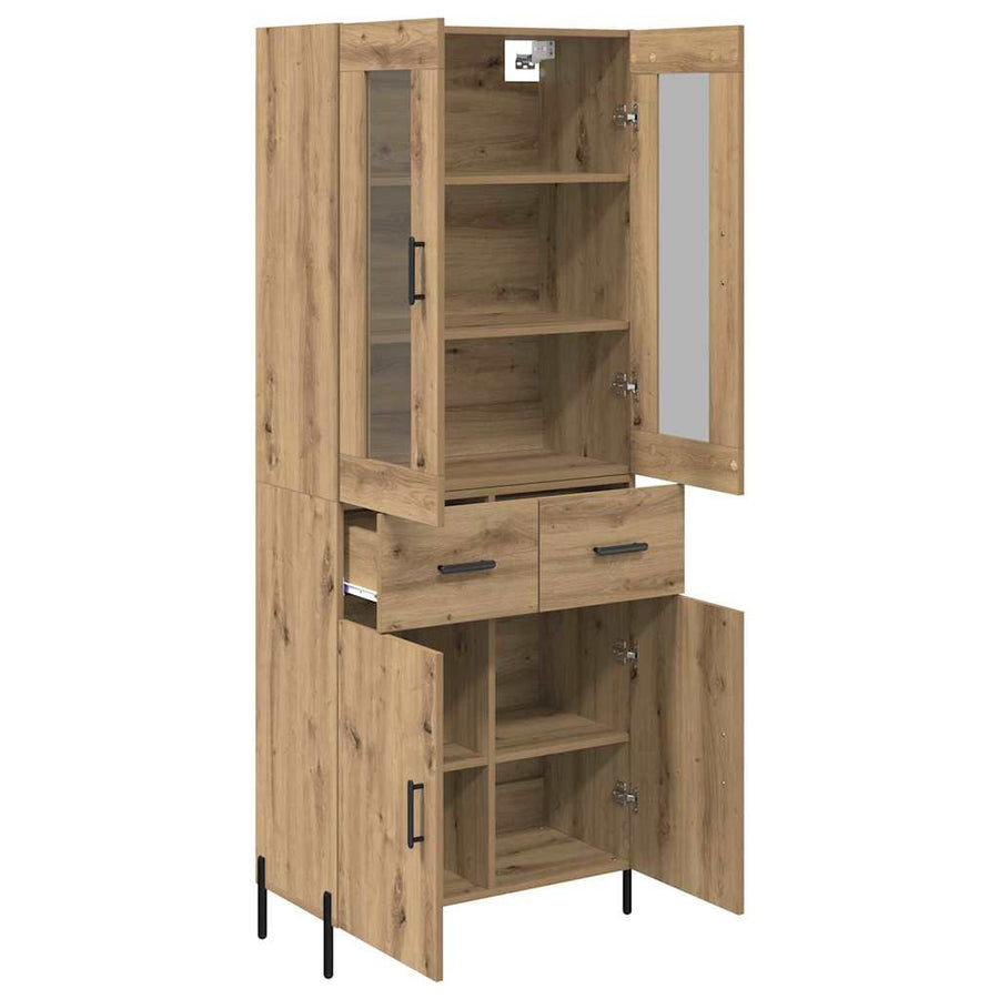 Highboard Artisan Eiken 69,5 x 34 x 180 cm Bewerkt hout