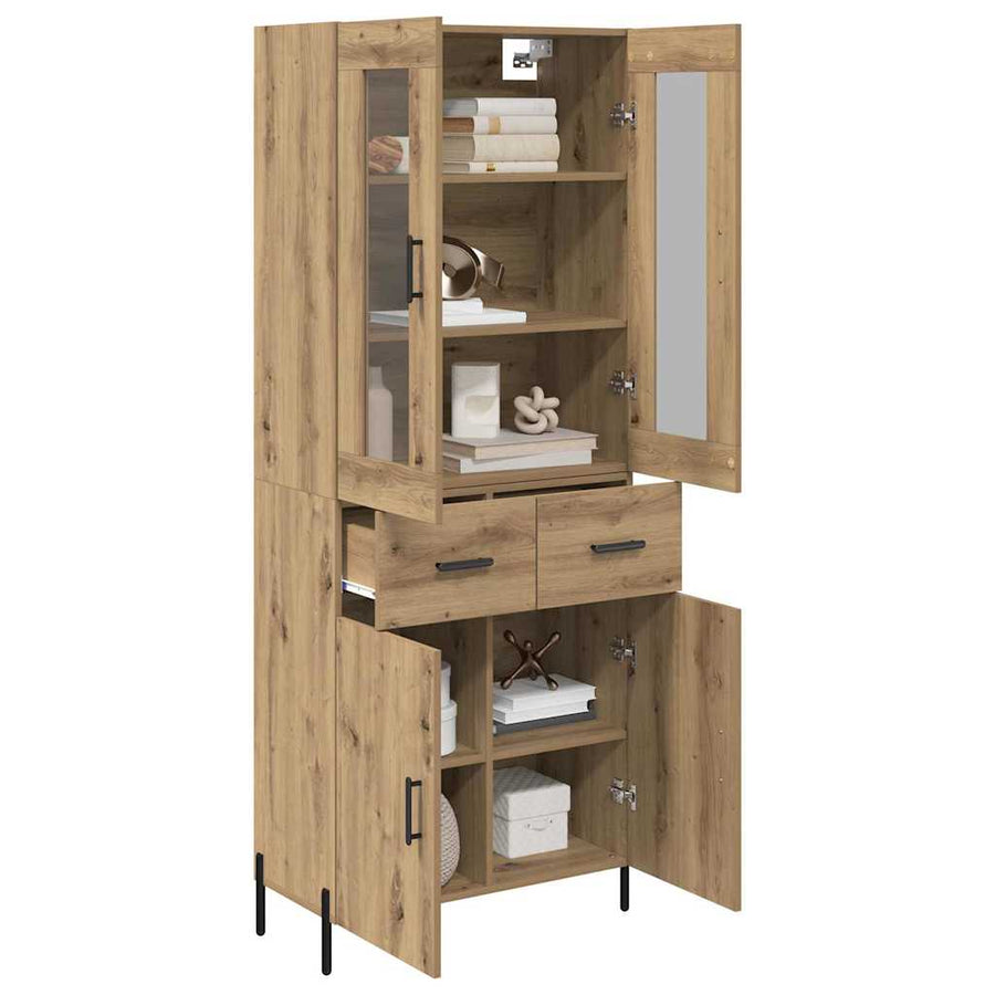 Highboard Artisan Eiken 69,5 x 34 x 180 cm Bewerkt hout
