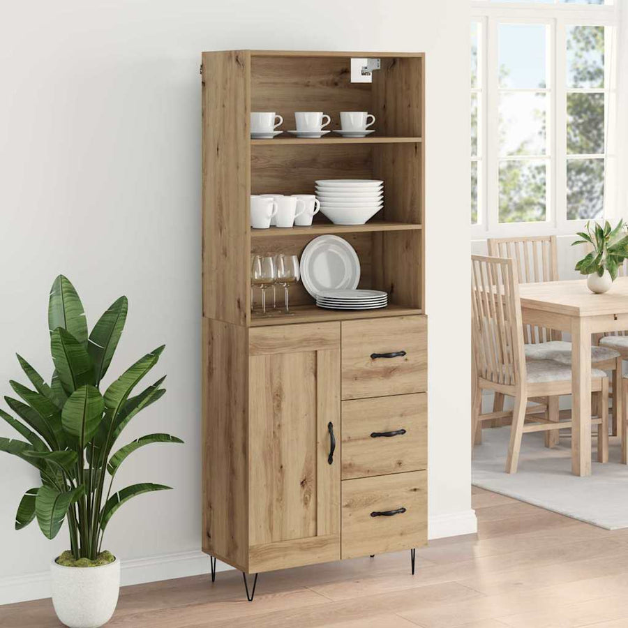 Hoge kast Artisan Eiken 69,5 x 32,5 x 180 cm Bewerkt hout
