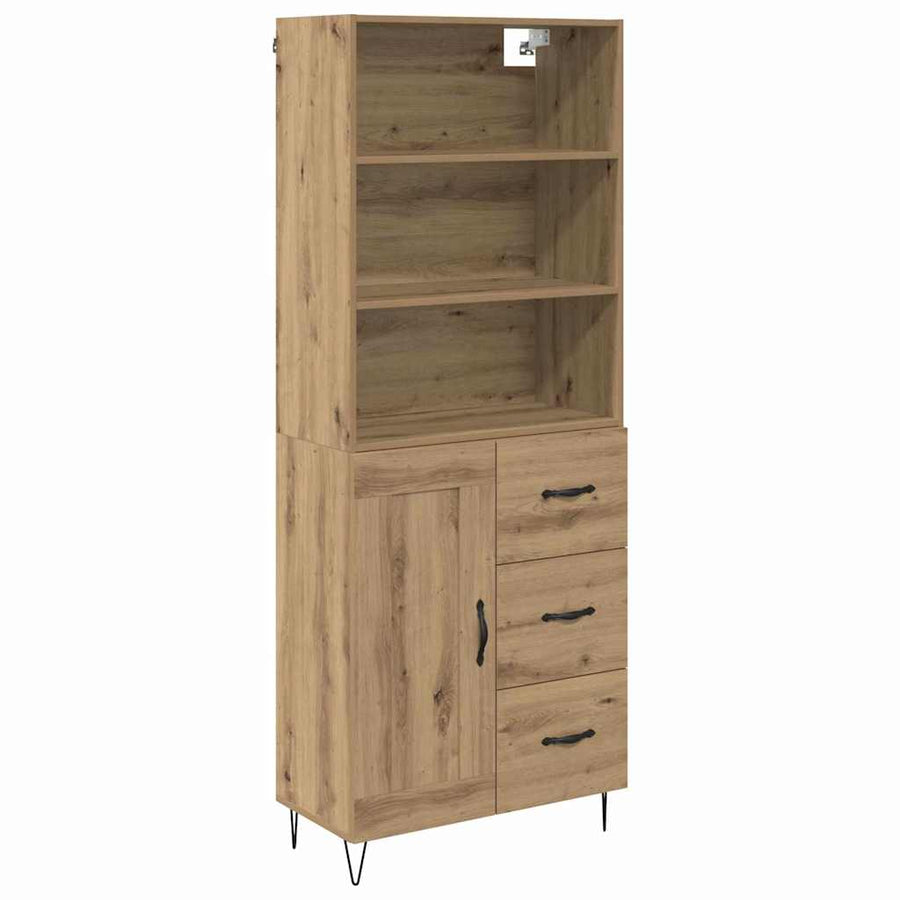 Hoge kast Artisan Eiken 69,5 x 32,5 x 180 cm Bewerkt hout