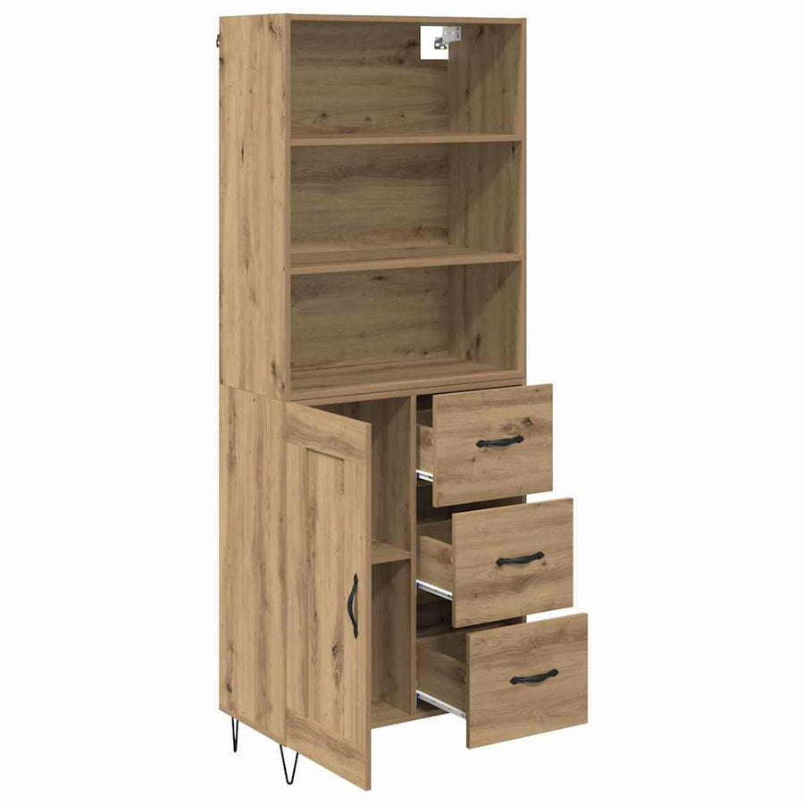 Hoge kast Artisan Eiken 69,5 x 32,5 x 180 cm Bewerkt hout