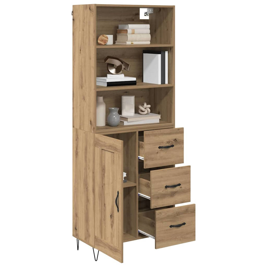 Hoge kast Artisan Eiken 69,5 x 32,5 x 180 cm Bewerkt hout