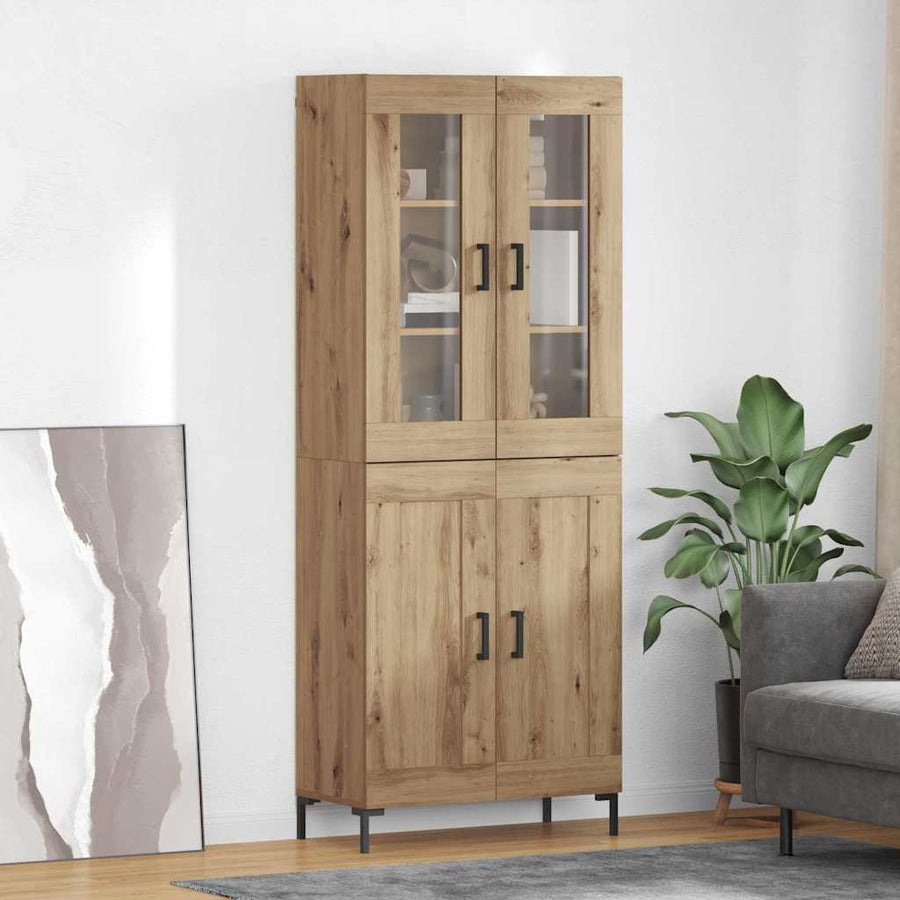 Hoge kast 2 pcs Artisan Eiken Bewerkt hout