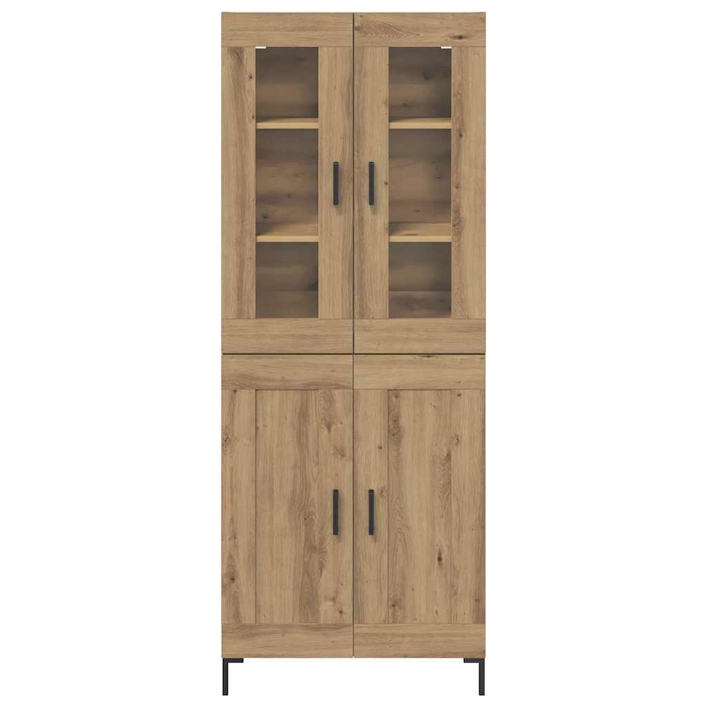 Hoge kast 2 pcs Artisan Eiken Bewerkt hout