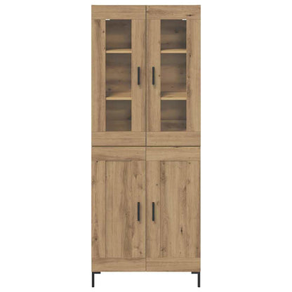 Hoge kast 2 pcs Artisan Eiken Bewerkt hout