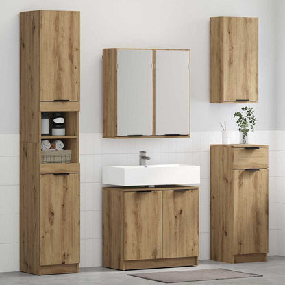 Badkamerkastenset met plank Artisan Eiken Bewerkt hout
