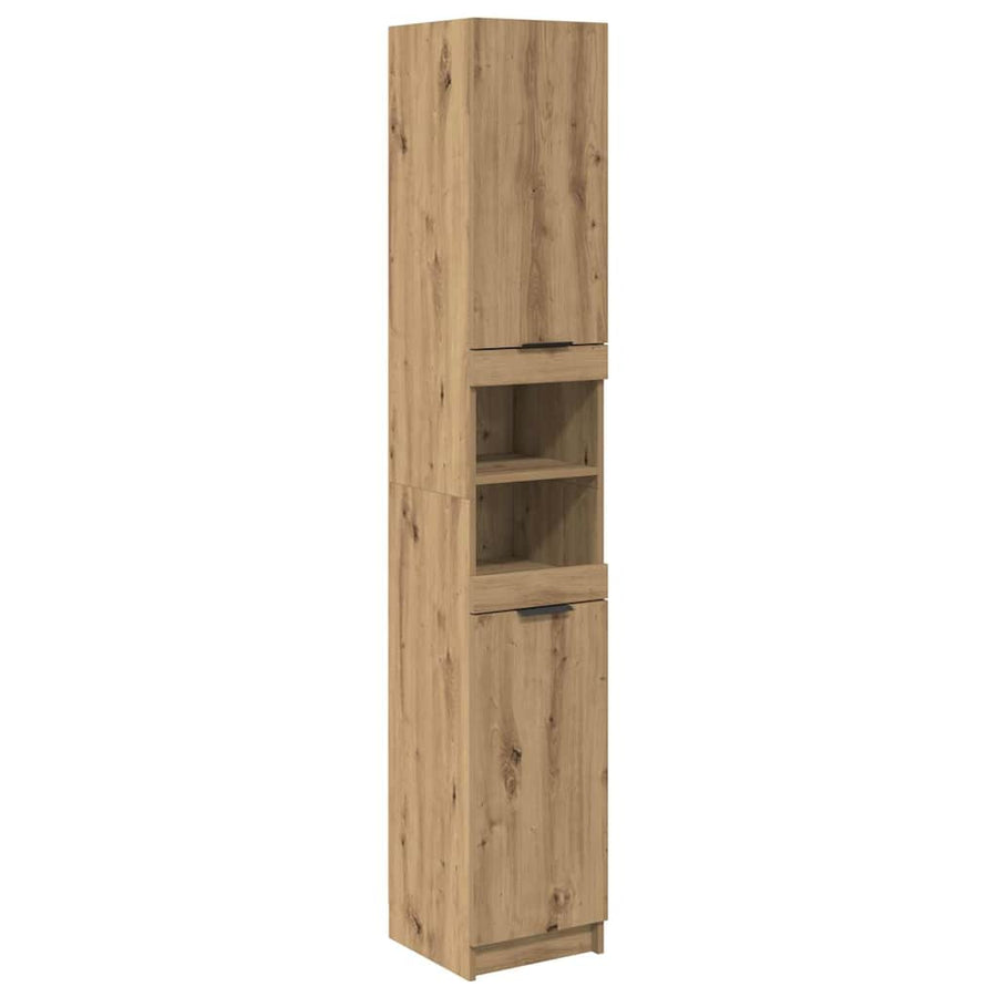 Badkamerkastenset met plank Artisan Eiken Bewerkt hout