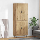 Tall cabinet 2 pcs Artisan Oak Engineered wood and glass