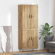 Hoge kast 69,5x34x180 cm artisan eiken geëngineerd hout