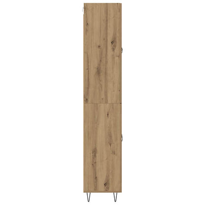 Hoge kast 2 pcs Artisan Eiken Geengineerd Hout en Glas