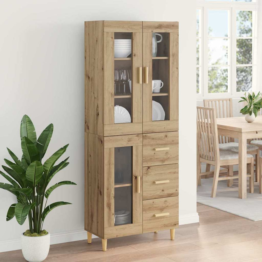 Hoge kast Artisan Eiken 69,5 x 34 x 180 cm Bewerkt hout