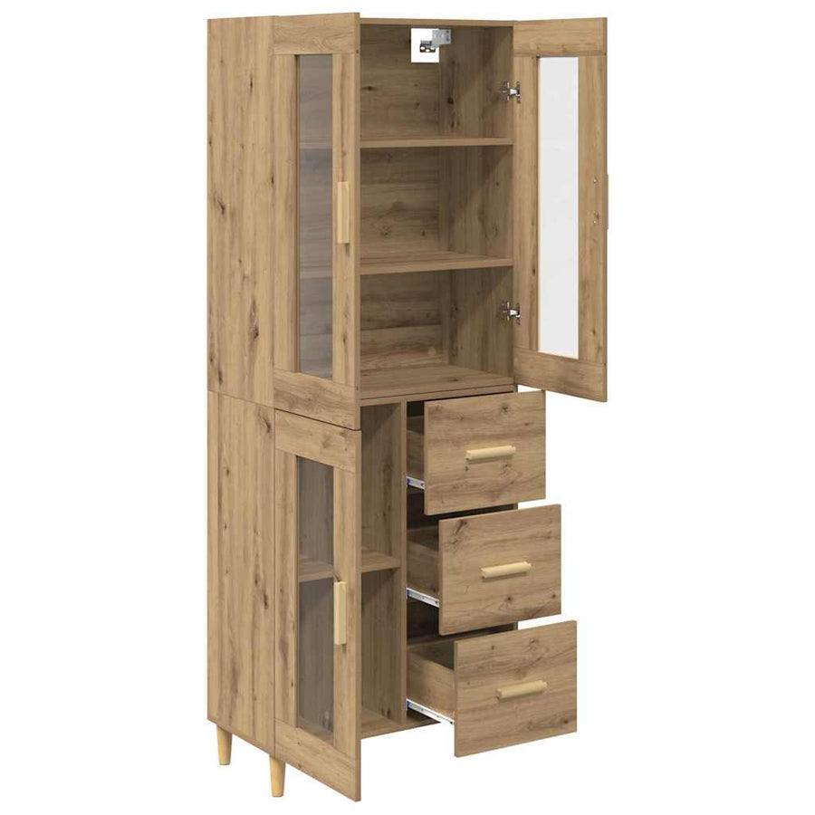 Hoge kast Artisan Eiken 69,5 x 34 x 180 cm Bewerkt hout