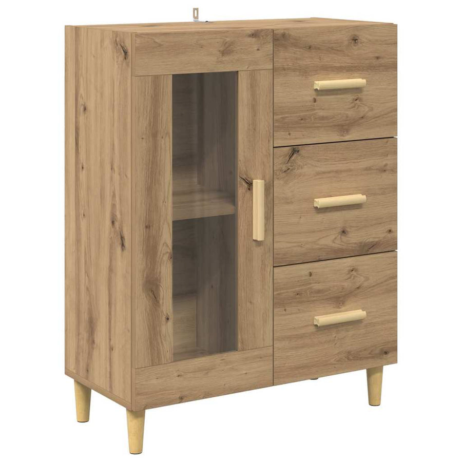 Hoge kast Artisan Eiken 69,5 x 34 x 180 cm Bewerkt hout