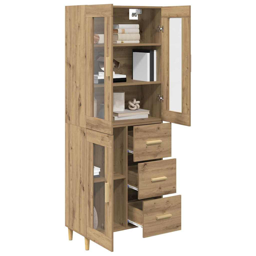 Hoge kast Artisan Eiken 69,5 x 34 x 180 cm Bewerkt hout