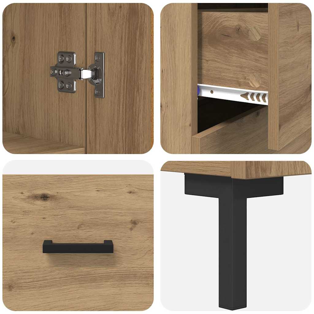 Highboard Artisan Eiken 69,5 x 34 x 180 cm Bewerkt hout