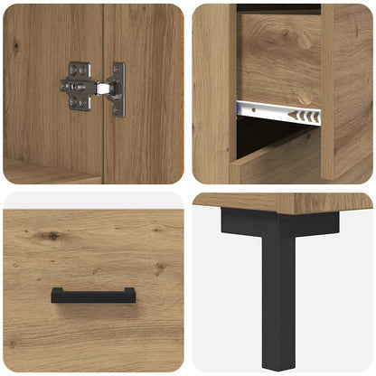 Highboard Artisan Eiken 69,5 x 34 x 180 cm Bewerkt hout