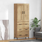 Hoge kast met lade 69.5x34x180 cm artisan eiken