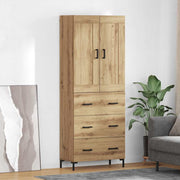 Hoge kast met lade 69.5x34x180 cm artisan eiken