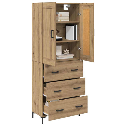 Highboard Artisan Eiken 69,5 x 34 x 180 cm Bewerkt hout