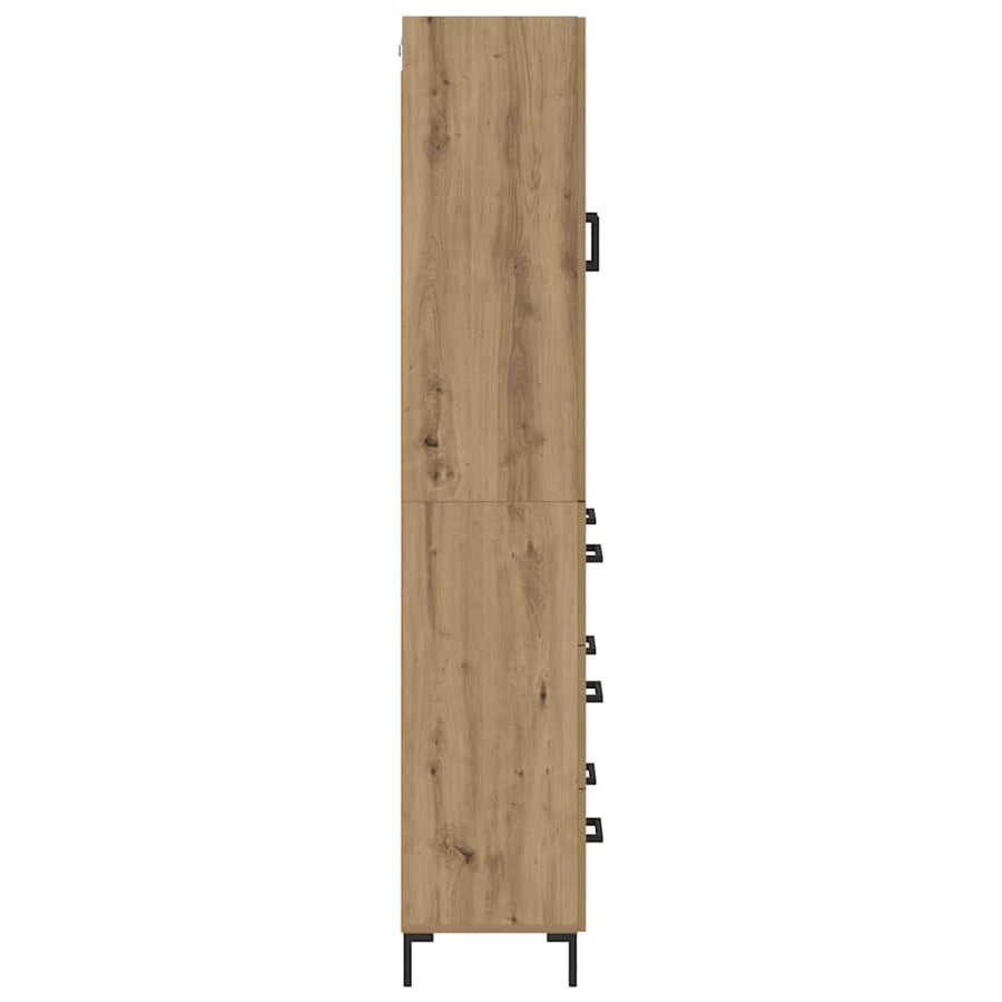 Highboard Artisan Eiken 69,5 x 34 x 180 cm Bewerkt hout