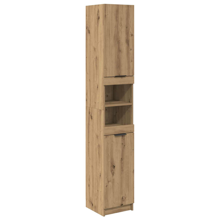 Badkamermeubelset met lade 5 pcs Artisan Eiken Bewerkt hout