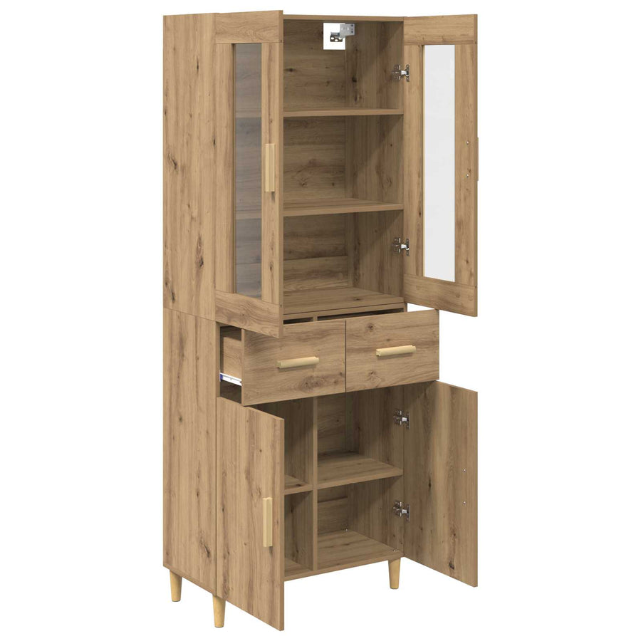 Hoge kast Artisan Eiken 69,5 x 34 x 180 cm Bewerkt hout