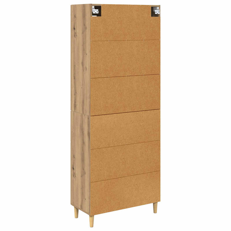 Hoge kast Artisan Eiken 69,5 x 34 x 180 cm Bewerkt hout
