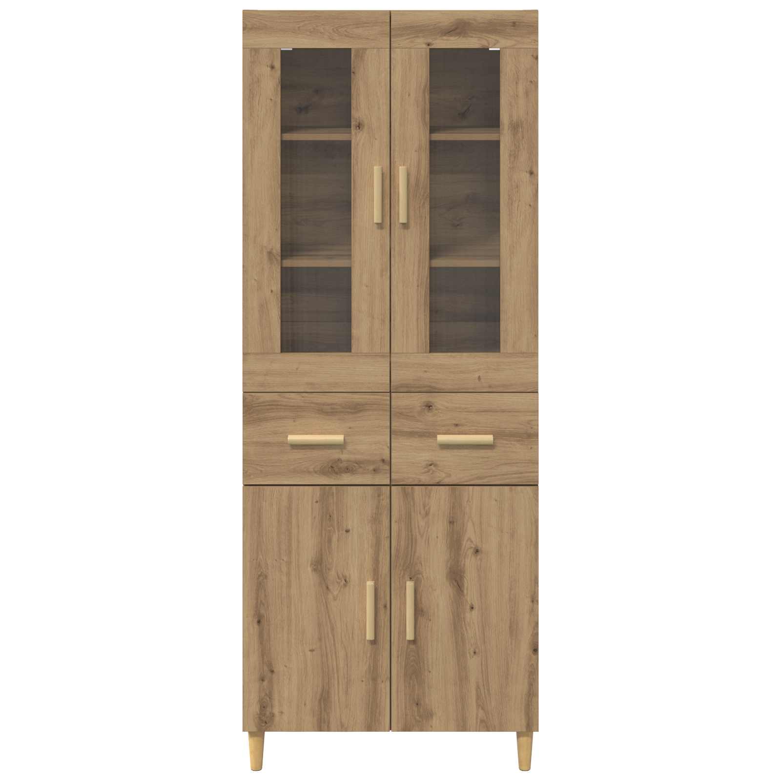 Hoge kast Artisan Eiken 69,5 x 34 x 180 cm Bewerkt hout