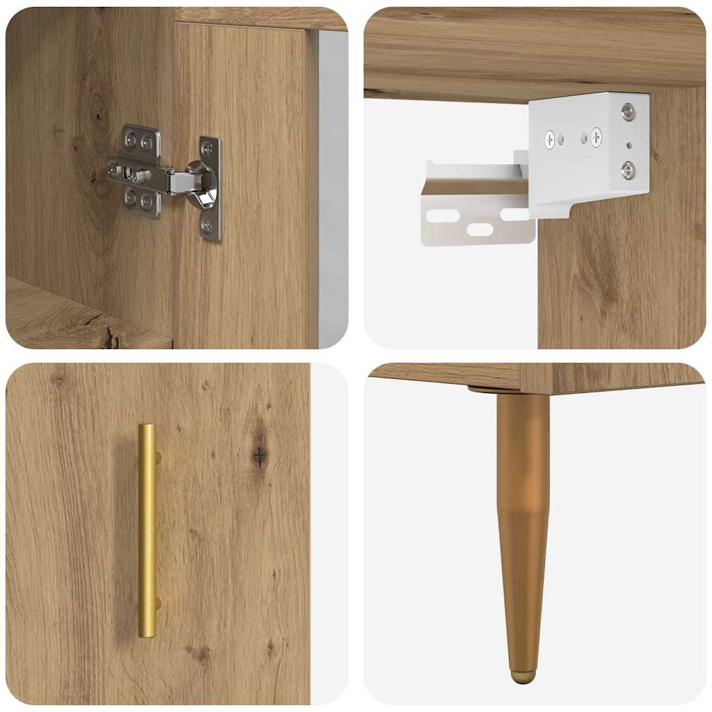 Highboard Artisan Eiken 34,5 x 34 x 180 cm Bewerkt hout