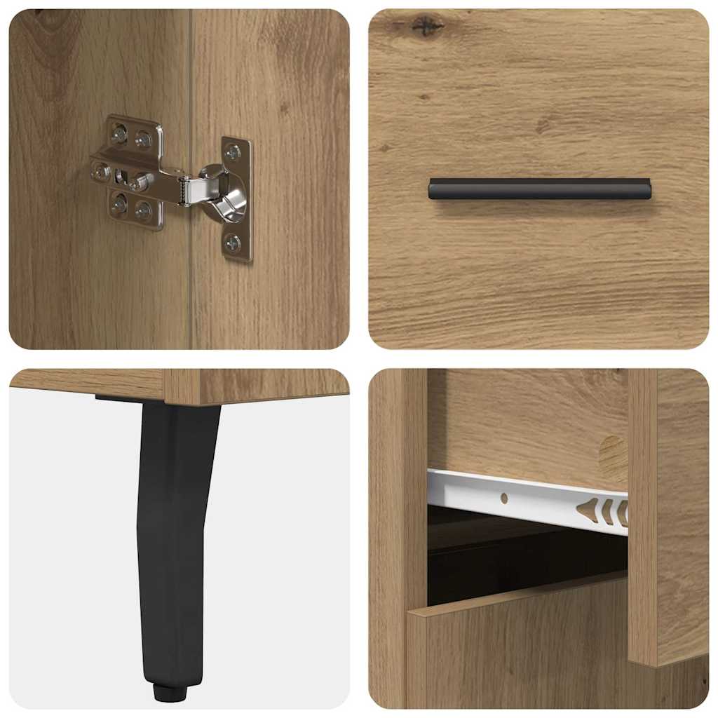 Hoge kast met lade Artisan Eiken 69,5 x 34 x 180 cm