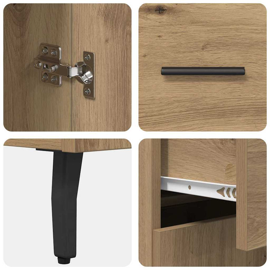 Hoge kast met lade Artisan Eiken 69,5 x 34 x 180 cm