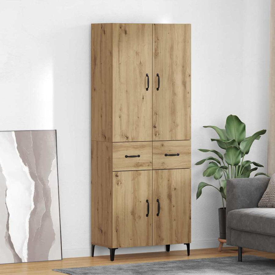 Highboard Artisan Eiken 69,5 x 34 x 180 cm Bewerkt hout