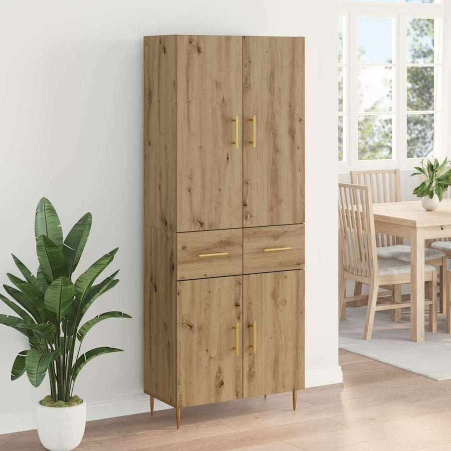 Highboard Artisan Eiken 69,5 x 34 x 180 cm Bewerkt hout